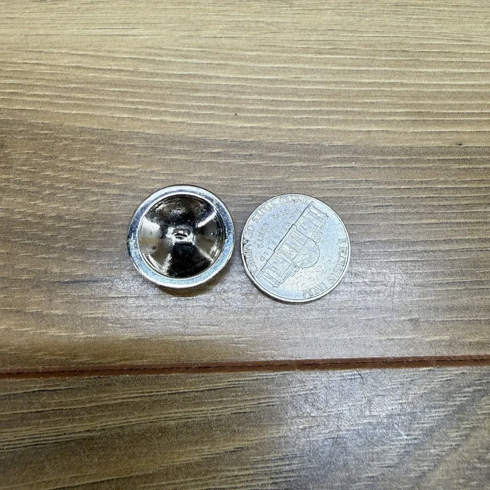 Coach Y2K 2000's Button Nickel Silver Tone Replacement 1 Button Round Snap Head